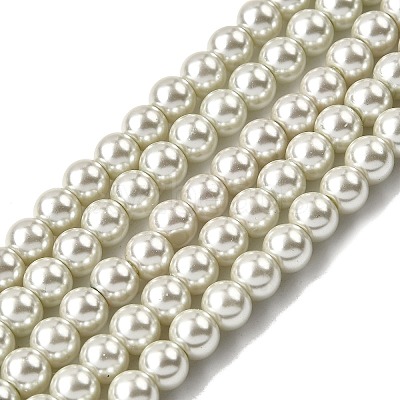 Eco-Friendly Dyed Glass Pearl Beads Strands HY-A008-6mm-RB020-1