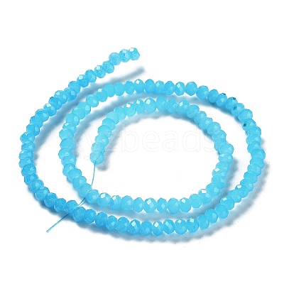 Baking Paint Imitation Jade Glass Bead Strands DGLA-A034-J4MM-A13-1