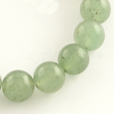 Natural Gemstone Green Aventurine Round Bead Strands G-R265-10mm-1