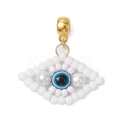 Handmade Glass Seeds European Dangle Charms PALLOY-MZ00349-1