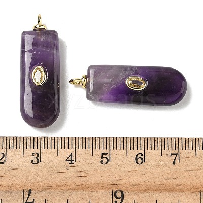 Natural Amethyst Pendants G-H328-02G-A05-1