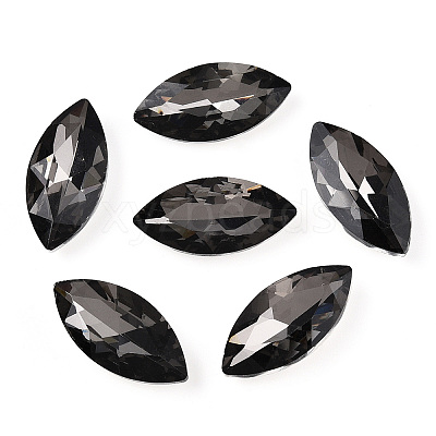 Pointed Back Glass Rhinestone Cabochons RGLA-T083-13x27mm-03-1