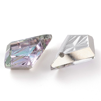 Embossed Glass Rhinestone Pendants GLAA-J101-01B-001VL-1