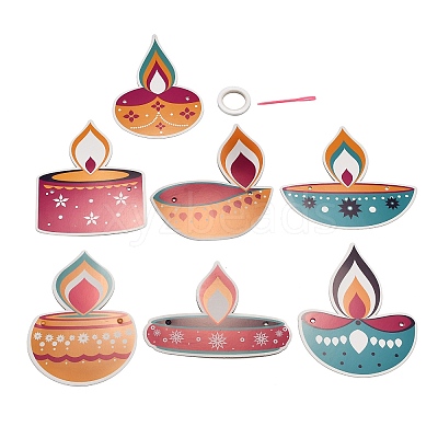 Diwali Theme Paper Flag Banners DIY-NH0011-01B-1