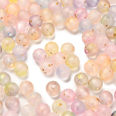 Frosted Transparent Acrylic Beads X1-OACR-F013-13A-1