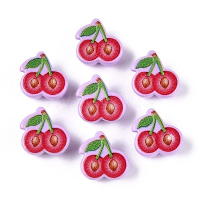 Printed Opaque Acrylic Beads OACR-N152-05-1