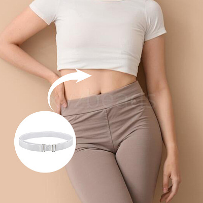 8 Pcs 2 Colors Simple Polyester Shirt Stay Belt AJEW-GO0001-41-1