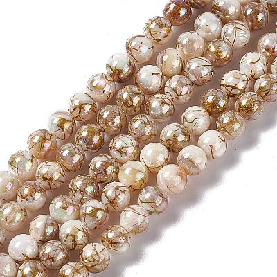 Drawbench Style Natural Freshwater Shell Beads Strands X-SHEL-F003-10B-1