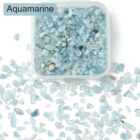 50G Natural Aquamarine Chip Beads G-YW0001-74-1