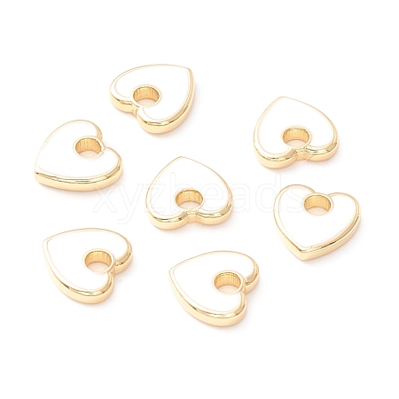 Rack Plating Eco-friendly Brass Enamel Charms KK-D073-04G-01-NR-1