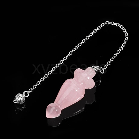 Natural Rose Quartz Dowsing Pendulum Big Pendants PW-WG6D647-02-1