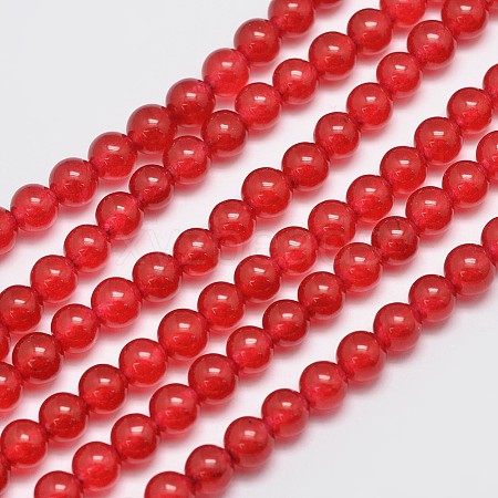 Natural & Dyed Malaysia Jade Bead Strands G-A146-6mm-A02-1