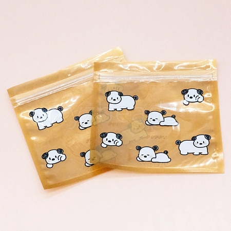 Cartoon Square Plastic Yin-yang Zip Lock Bags PW-WGB57A2-09-1