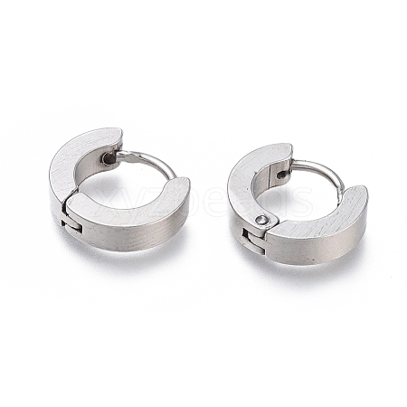 Tarnish Resistant 202 Stainless Steel Huggie Hoop Earrings X-EJEW-O087-09A-P-1