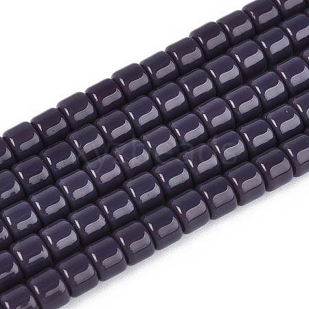 Opaque Solid Color Glass Beads Strands LS-GLAA-N065-4x4mm-C07-1