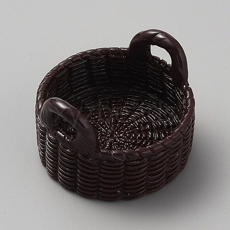 Resin Miniature Round Basket Ornaments DIY-TAC0010-45A-1