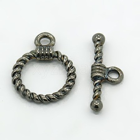 Tibetan Style Alloy Toggle Clasps TIBE-EA9138Y-B-FF-1