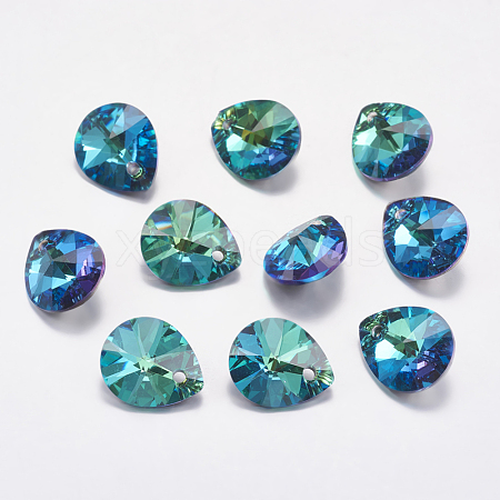 Faceted K9 Glass Rhinestone Charms RGLA-F053-D-001BB-1