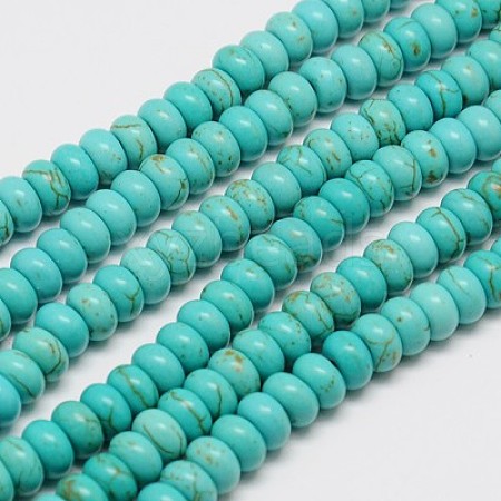 Synthetic Turquoise Beads Strands TURQ-G109-6x3mm-06-1