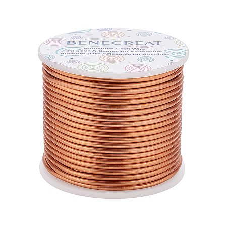 BENECREAT Matte Round Aluminum Wire AW-BC0003-30F-2.5mm-1