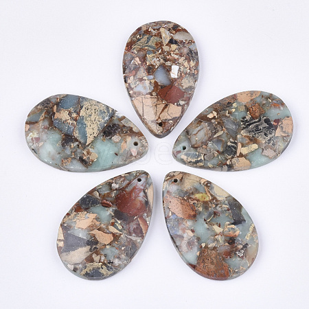 Synthetic Aqua Terra Jasper Pendants G-S329-078-1