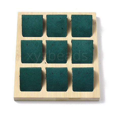 9-Slot Rectangle Wood Earring Display Stands EDIS-R027-04F-1