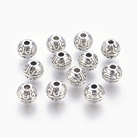 Tibetan Style Alloy Beads TIBEB-Q033-AS-FF-1