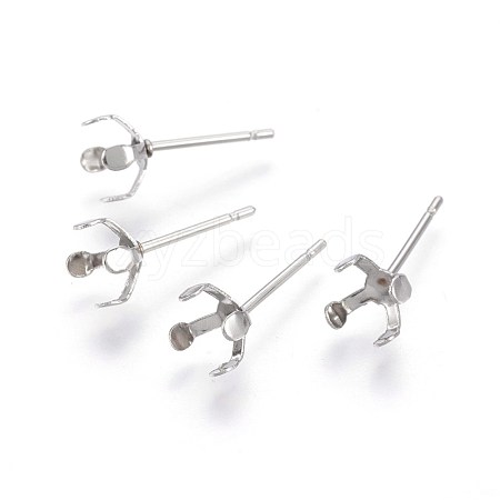 Tarnish Resistant 304 Stainless Steel Stud Earring Findings X-STAS-L219-03B-P-1