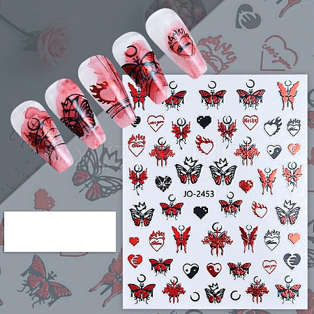 Butterfly Paper Nail Art Stickers PW-WG16398-07-1