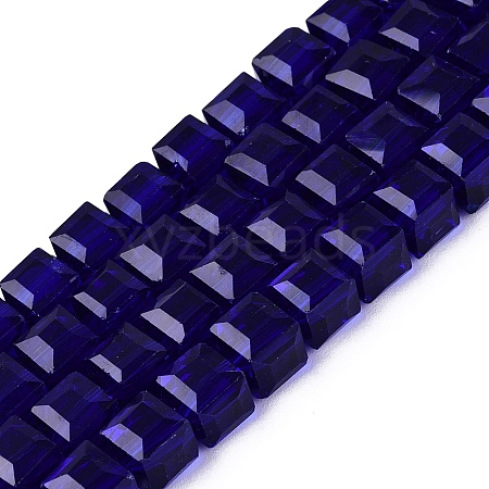 Transparent Glass Beads Strands GLAA-R041-8x8mm-A13-1