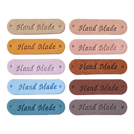 Microfiber Leather Labels DIY-TA0003-15-1