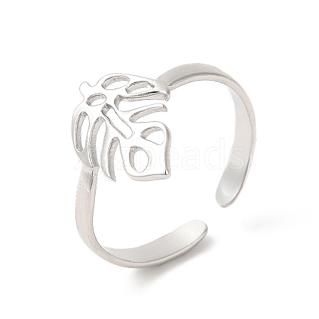 Non-Tarnish 304 Stainless Steel Cuff Rings LS-RJEW-E063-34P-1