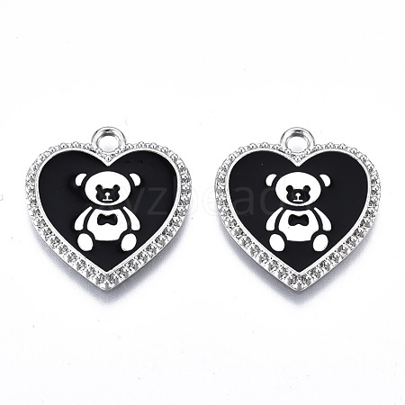 Eco-Friendly Alloy Enamel Pendants X-ENAM-Q437-042P-01-NR-1