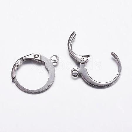 Tarnish Resistant 304 Stainless Steel Hoop Earrings STAS-K146-038-14.5mm-1