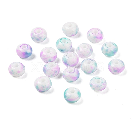 Opaque Spray Painted Glass Beads X1-GLAA-G118-01G-1