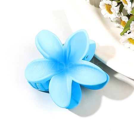 Plastic Flower Claw Hair Clips PW-WG61060-03-1