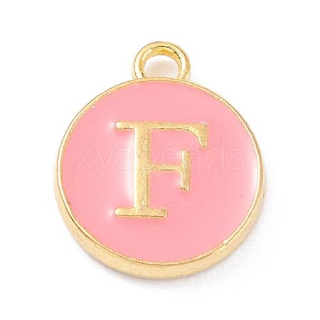 Golden Plated Alloy Enamel Charms X-ENAM-Q437-14F-1