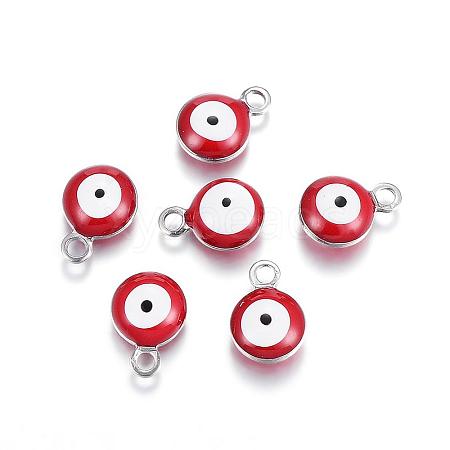 304 Stainless Steel Enamel Charms STAS-G122-24J-1