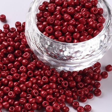 Baking Paint Glass Seed Beads SEED-S002-K14-1