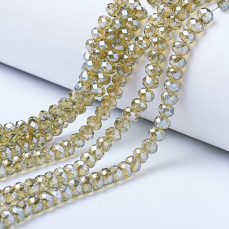 Electroplate Glass Beads Strands EGLA-A034-T3mm-A01-1