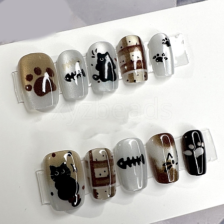 Plastic Nail Art Stickers PW-WGFBA5E-02-1