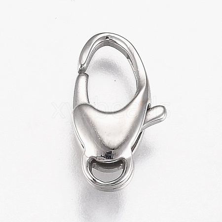 Tarnish Resistant Polished 316 Surgical Stainless Steel Lobster Claw Clasps STAS-Z013-05A-1