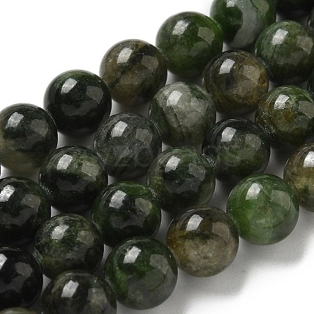 Natural Green Diopside Beads Strands G-K382-B01-02-1