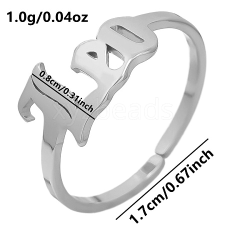 Non-Tarnish Adjustable Stainless Steel Constellations Cuff Ring for Couples TY6304-9-1