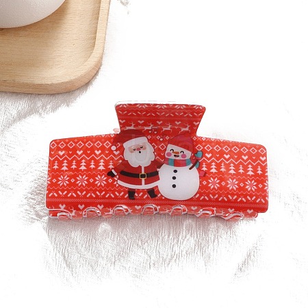 Christmas Theme PVC Claw Hair Clips PW-WGE755E-03-1