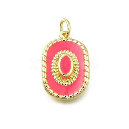 Brass Enamel Pendants KK-K400-20G-04-1