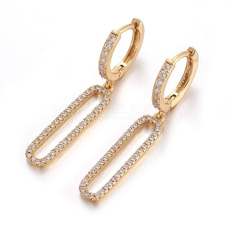 Brass Leverback Earrings EJEW-E234-01G-1