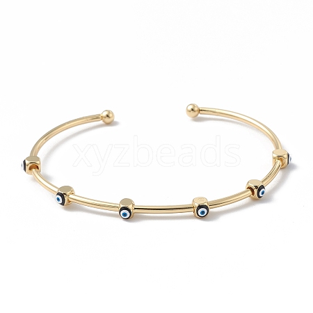 Brass Cuff Bangles BJEW-A134-02G-07-1