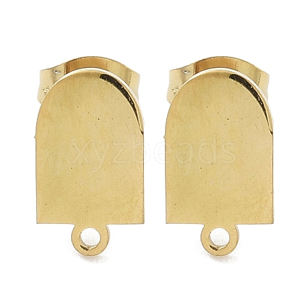 Arch Ion Plating(IP) 304 Stainless Steel Stud Earring Findings STAS-I206-114G-1