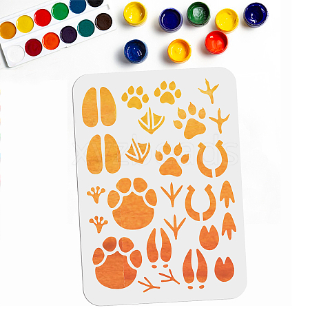 PET Hollow Out Drawing Painting Stencils DIY-WH0403-010-1